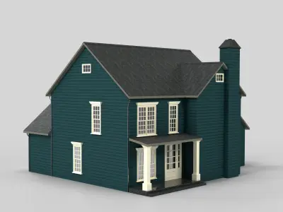 British House Design 06T3 Low-poly 3D model