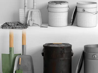 construction tools for exterior 3D model