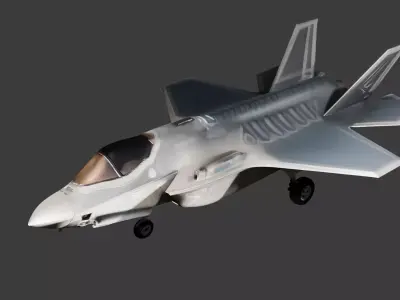  F 35 Lightning II  Stealth Strike Fighter Low-poly 3D model