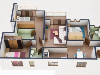 3D Floor Plan Model 53 3D model