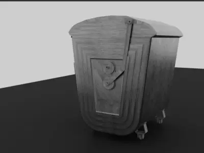 Trash Can PBR Game Ready Low-poly 3D model Low-poly 3D model