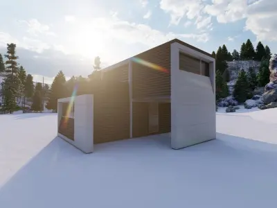 Casa Scene-villa-modern house 3D model