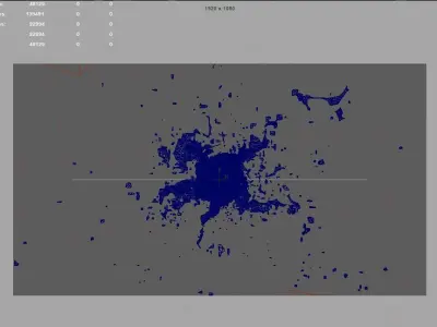 WaterFX background with light shining 3D model