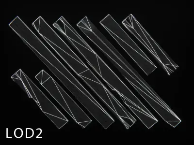 Wooden Planks Low-poly 3D model order
