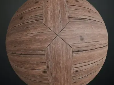 Medieval Celtic Cross Wood Carving PBR Seamless Texture