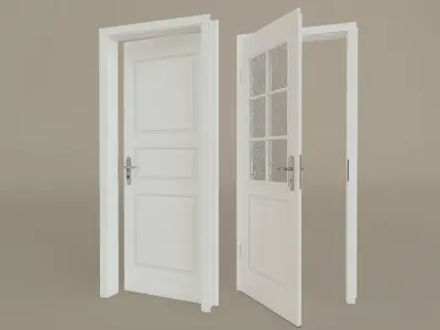 Realistic Doors glass Free 3D model