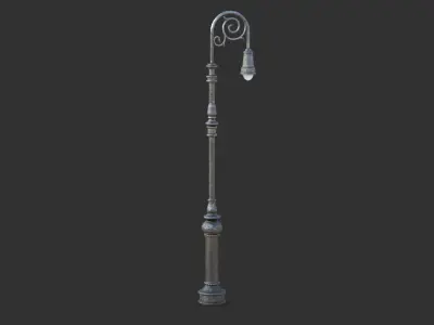 Street Lamp Low-poly 3D model
