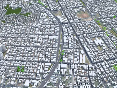 Grande Sao Luis Brazil 55km AI Low-poly 3D model
