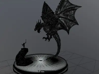 Fearless for 3D print with STL  OBJ Parts and FBX   3D print model