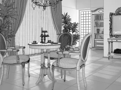 White Light Interior Scene Archinteriors Vol 12 3D model