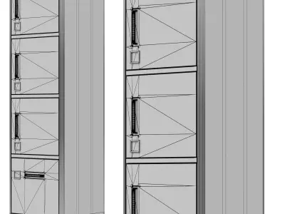 IKEA - IDASEN Tall cabinet with drawer and door 3D model