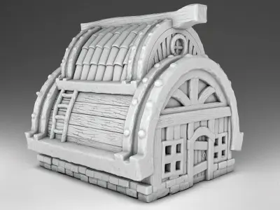 House wooden 3D print model