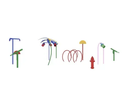 Playground splash zone 3D model