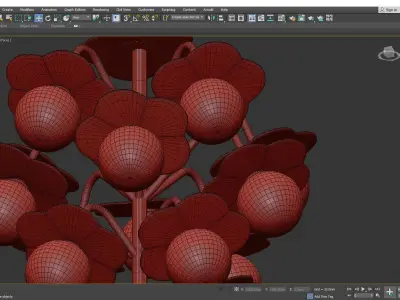 CLOVER CHANDELIER Low-poly 3D model