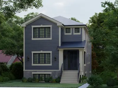 Western Style Architecture House 3D model