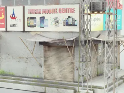 Markets Low-poly 3D model