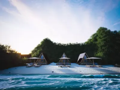 Photorealistic Beach Resort and Island - D5 Render Scene 3D model