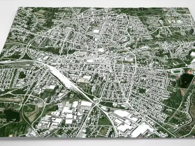 Cityscape Rybnik Poland 3D model