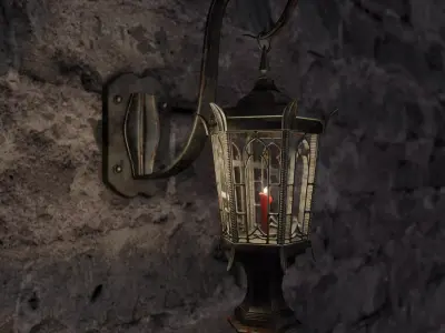 Gothic Lamp 3D model
