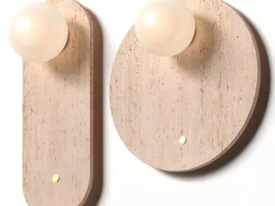 Besontique - Travertine wall light 3D model