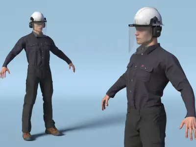  Construction Safety Workwear with Helmet 