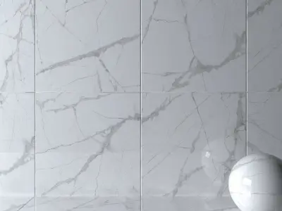 Wall Tiles Museum Glacier White 120x120 Set 1 Texture