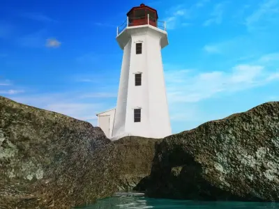 Peggys Cove Lighthouse 3D model