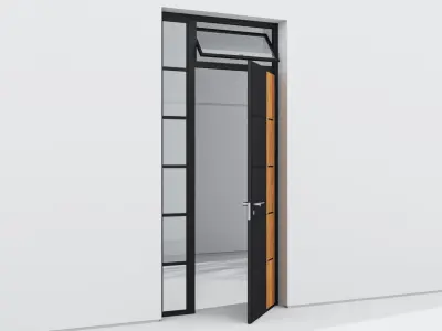 Aluminium door 206 3D model