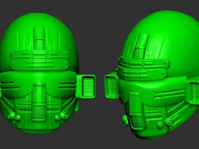 helmet high poly sculpt 3d printable ver 7 3D model 3D model 141