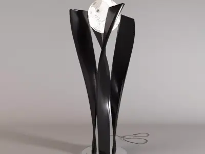 floor metal lamp 3 3D model