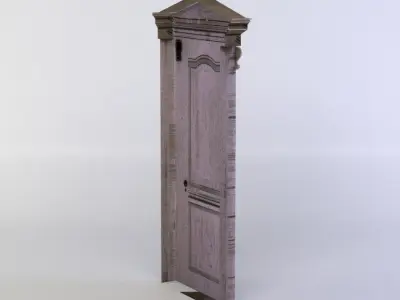 Door wooden Low-poly 3D model purchase