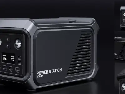 Portable power station concept Low-poly 3D model