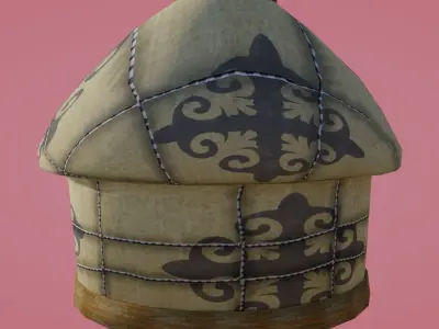 Cartoon Yurt 3 - Low Poly Game Ready Low-poly 3D model
