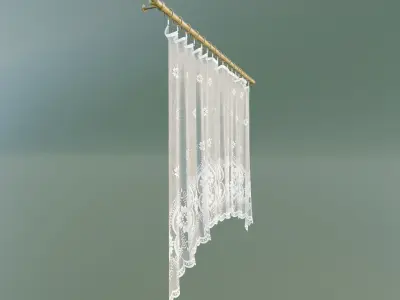 Curtain Low-poly 3D model