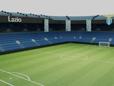 Lazio Football Stadium Low-poly 3D model