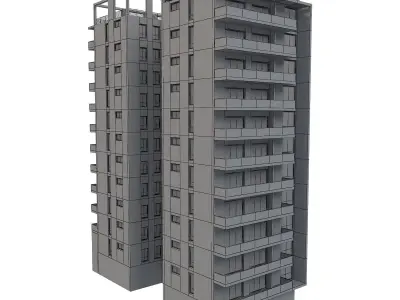 Apartment Building 13 3D model purchase