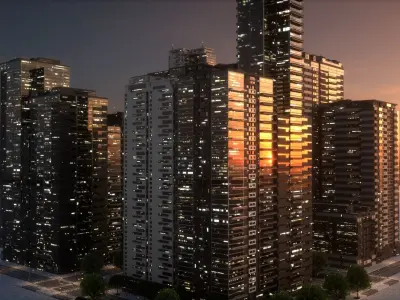 City Block Type B14 3D model