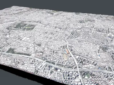 Cityscape Madrid Spain 3D model