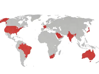 World Map Low-poly 3D model