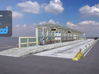 Taiwan Bus lane 3D model