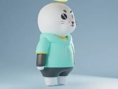  seal cartoon character model 3D Low-poly 3D model