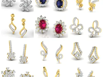 713  Model Of 3DM Earrings  3D print model