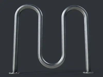 Bike Rack 15 PBR Game Ready Low-poly 3D model