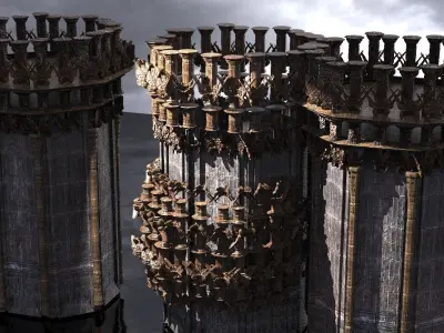 Dark Celtic Gods Tower Stones 2  3D model