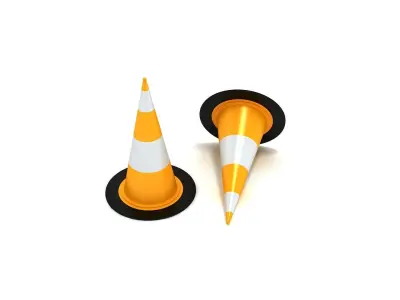 traffic cones 2 3D model