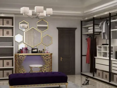 Master Bedroom Dressing Room clothes 3D model