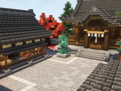 Japanese Shrine - 3D GLB FBX OBJ MODEL Low-poly 3D model