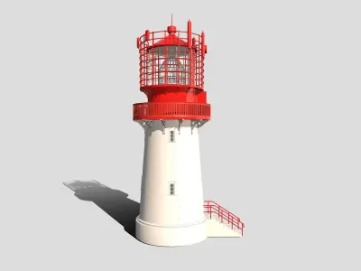LightHouse Low-poly 3D model 3