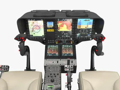  Airbus H145 Helicopter Cockpit 