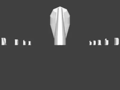 Dilophosaurus Male Left Leg STL 3D print model